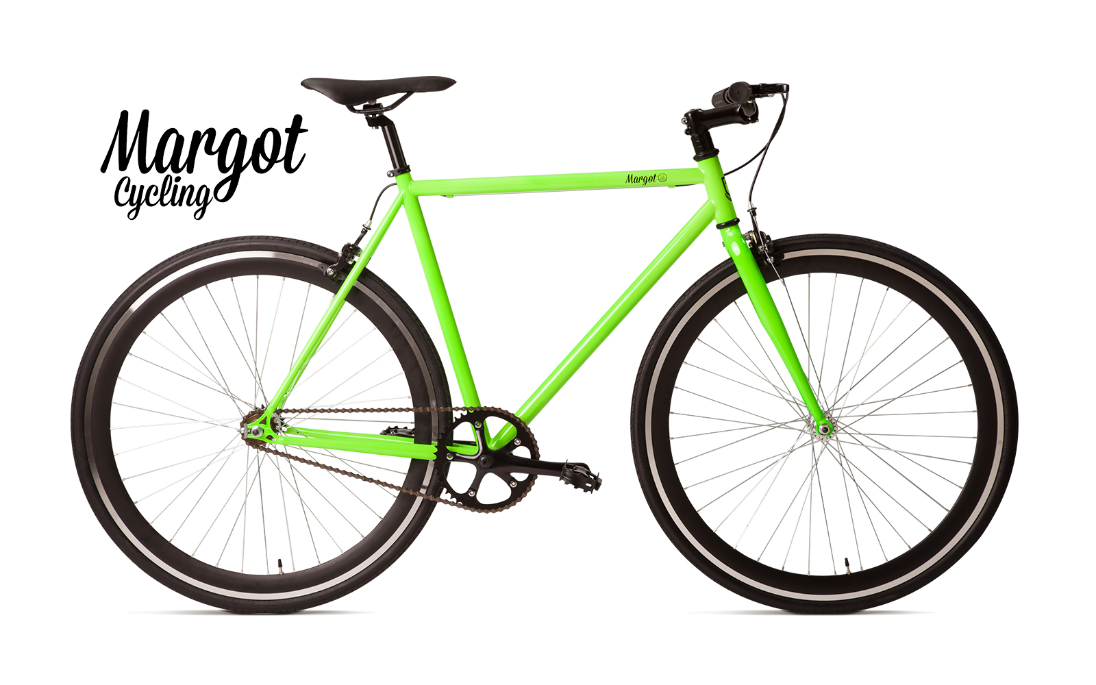 bici/bicicletta scatto fisso fixed 58 nera e verde singlespeed 