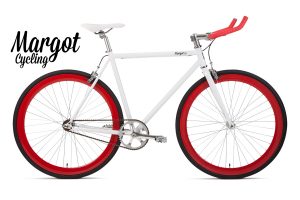 Bullhorn scatto-fisso-bici-fixed-bike-fixie-bicicletta-fissa-bianca-cerchi-rossi